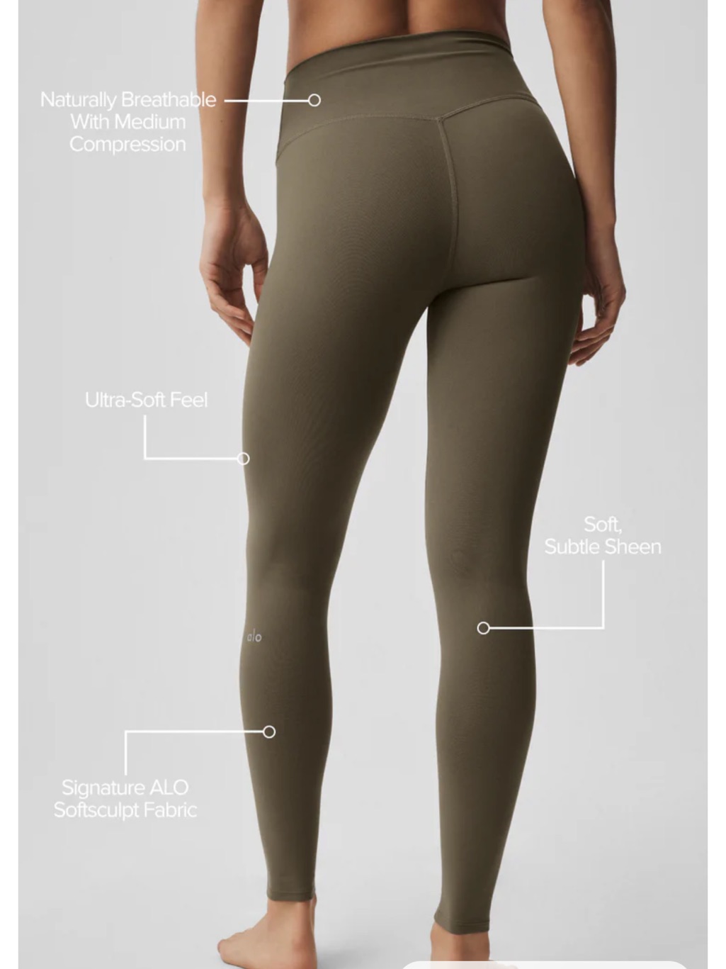 Olive Tree Alo Soft Sculpt Leggings
